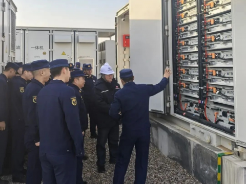 以练筑防！pp电子电气盐池储能电站开展消防专项行动